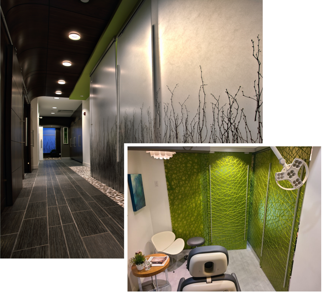 Westside Laser & Light clinic interior — hallway and treatment room in SW Calgary